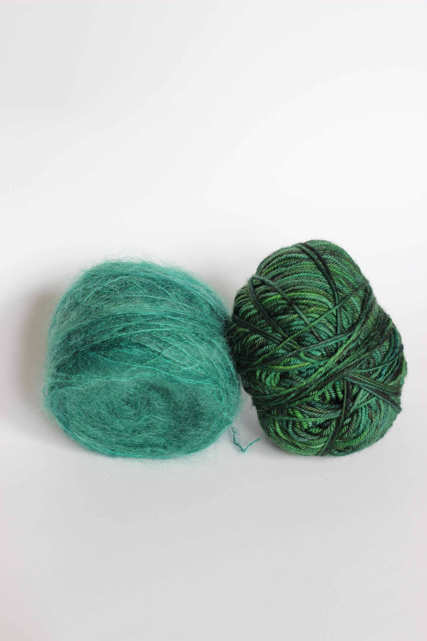 Destash - OOAK Green DK & Teal Mohair