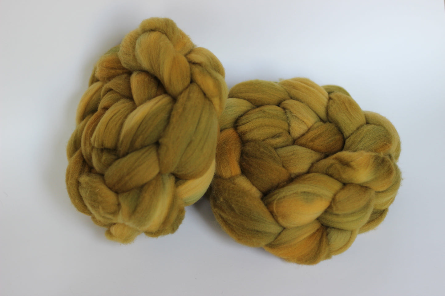 Oil Green Oops - Rambouillet Spinning Fiber