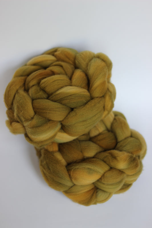 Oil Green Oops - Rambouillet Spinning Fiber